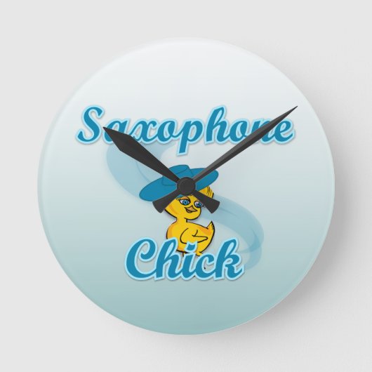 サクソフォーンシック#3 ラウンド壁時計 (正面)