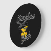 サクソフォーンシック#4 ラージ壁時計 (傾斜)