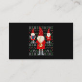 サクソフォーンドラムアコーディオン醜いクリスマスセーターG 名刺 (正面)