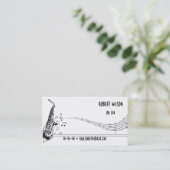 サクソフォーンプレーヤーの名刺 名刺 (スタンド正面)