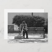 サクソフォーンプレーヤーの郵便はがき ポストカード (正面/裏面)