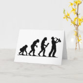 サクソフォーンプレーヤー カード (黄色い花)