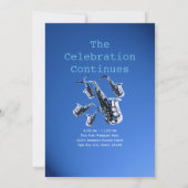 サクソフォーンミュージックブルーバー(ユダヤ教の)バル・ミツバー 招待状 (裏面)