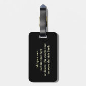 サクソフォーン及びパーソナライズなピアノ音楽 ラゲッジタグ (裏面縦)