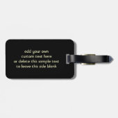 サクソフォーン及びパーソナライズなピアノ音楽 ラゲッジタグ (裏面横)