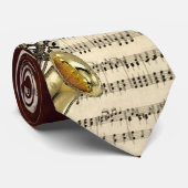 サクソフォーン及びピアノ音楽タイ ネクタイ (ロール)