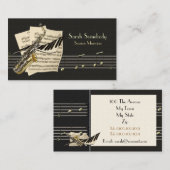サクソフォーン及びピアノ音楽プロフィールカード 名刺 (正面/裏面)