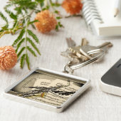 サクソフォーン及びピアノ音楽報酬Keychain キーホルダー (側面)