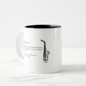 サクソフォーン定義 ツートーンマグカップ (正面左)