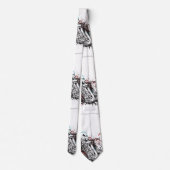 サクソフォーン音楽人のタイ ネクタイ (裏面)