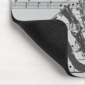 サクソフォーン音楽 マウスパッド (コーナー)