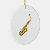 "サクソフォーン"のデザインギフトおよびプロダクト セラミックオーナメント (右)