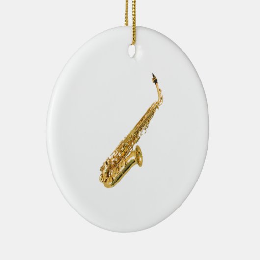 "サクソフォーン"のデザインギフトおよびプロダクト セラミックオーナメント (右)