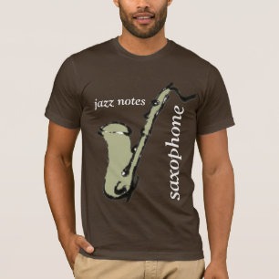サクソフォーン、ジャズ音楽 Tシャツ