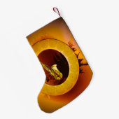 サクソフォーン スモールクリスマスストッキング (裏面 (吊り時))