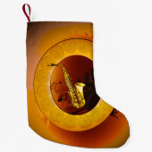 サクソフォーン スモールクリスマスストッキング (正面)