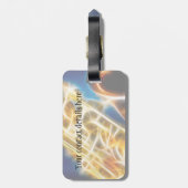 サクソフォーン-フラクタル ラゲッジタグ (裏面縦)