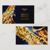 サクソフォーン-フラクタル 名刺 (正面/裏面)