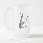 サクソフォーン フロストグラスビールジョッキ (左)