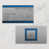 サクソフォーン; ブラシをかけられた金属一見 名刺 (正面/裏面)