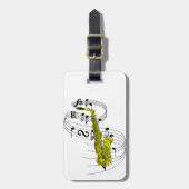 サクソフォーン ラゲッジタグ (正面縦)