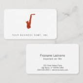 サクソフォーン 名刺 (正面/裏面)