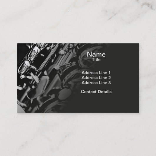 サクソフォーン 名刺 (正面)