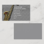 サクソフォーン-音楽業界カード 名刺 (正面/裏面)