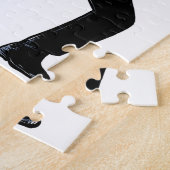 サクソフォーンScratchboardを演奏しているジャズミュージシャン ジグソーパズル (側面)