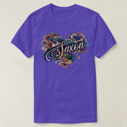 サクソンヴィンテージ色 Tシャツ (デザイン正面)