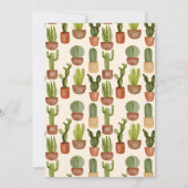 サクタススクレントテラコッタポットベビーシャワー 招待状 (裏面)