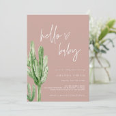 サクタスデ男女兼用ザートハローベビーシャワーインバー 招待状 (スタンド正面)