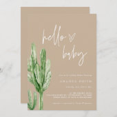 サクタスデ男女兼用ザートハローベビーシャワーインバー 招待状 (正面/裏面)