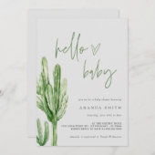 サクタスデ男女兼用ザートハローベビーシャワーインバー 招待状 (正面/裏面)