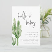 サクタスデ男女兼用ザートハローベビーシャワーインバー 招待状 (スタンド正面)