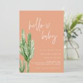 サクタスデ男女兼用ザートハローベビーシャワーインバー 招待状 (スタンド正面)