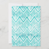 サクタスファースト誕生日水彩ミントコーラル 招待状 (裏面)