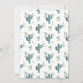 サクタスフィエスタボーイベビーシャワー招待状 招待状 (裏面)