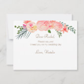 サクタス·フィエスタは私の花嫁の付き添いのカードになる 招待状 (裏面)