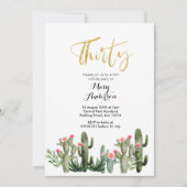 サクタス·フィエスタ·フローラ30歳誕生日  招待状 (正面)