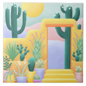 サクティガーデン南西部の砂漠の風景のアートワーク タイル (正面)