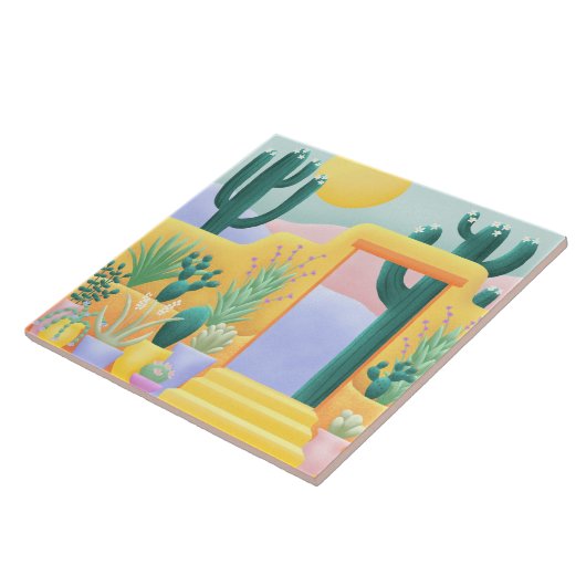 サクティガーデン南西部の砂漠の風景のアートワーク タイル (側面)