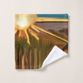 サクティサウスウェスト抽象芸術アートのダンス バスタオルセット (ウォッシュタオル)