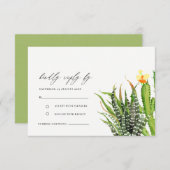 サクモダンスフローラガーデンウォーター色RSVP 出欠カード (正面/裏面)