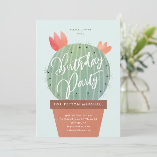 サクモダンス子供の誕生日パーティー 招待状 (スタンド正面)