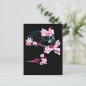 サクラの花を吸蜜するトイ ポストカード (スタンド正面)