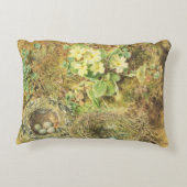 サクラソウおよび鳥の巣 アクセントクッション (裏面)