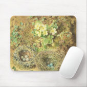サクラソウおよび鳥の巣 マウスパッド (マウス)
