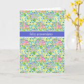 サクラソウのバースデー・カード、ポルトガルの挨拶 カード (黄色い花)