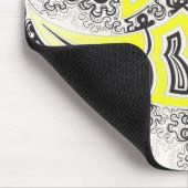 サクラソウのフラクタルスタイルのデザイン マウスパッド (コーナー)